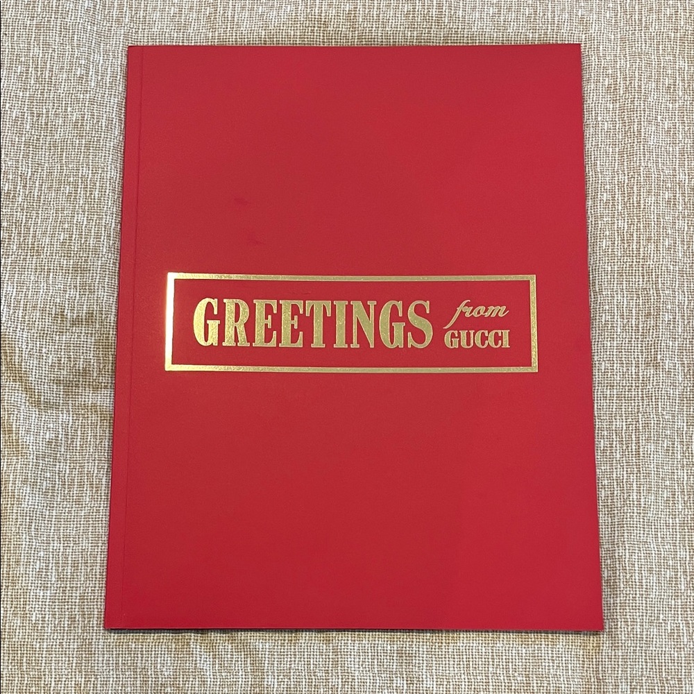 Gucci Red Folder with Gold Accents